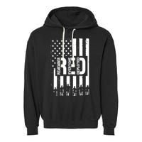 R.E.D Remember Everyone Deployed Red Friday Garment-Dyed Fleece Hoodie