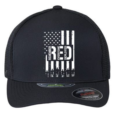 R.E.D Remember Everyone Deployed Red Friday Flexfit Unipanel Trucker Cap