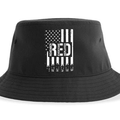 R.E.D Remember Everyone Deployed Red Friday Sustainable Bucket Hat