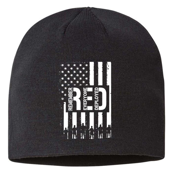 R.E.D Remember Everyone Deployed Red Friday Sustainable Beanie