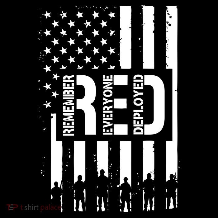 R.E.D Remember Everyone Deployed Red Friday Sustainable Beanie
