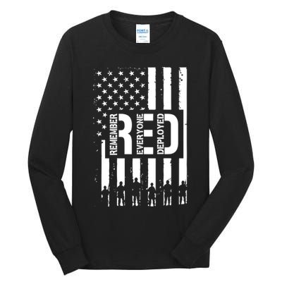 R.E.D Remember Everyone Deployed Red Friday Tall Long Sleeve T-Shirt
