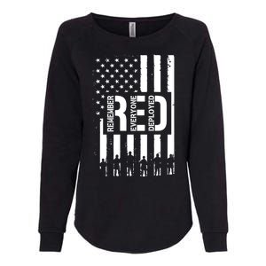 R.E.D Remember Everyone Deployed Red Friday Womens California Wash Sweatshirt