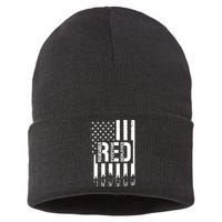 R.E.D Remember Everyone Deployed Red Friday Sustainable Knit Beanie