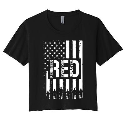 R.E.D Remember Everyone Deployed Red Friday Crop Top