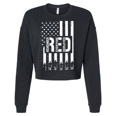 R.E.D Remember Everyone Deployed Red Friday Cropped Pullover Crew