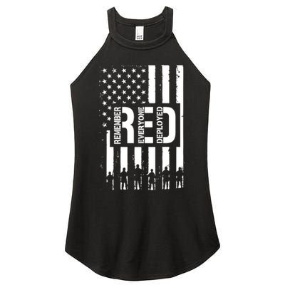 R.E.D Remember Everyone Deployed Red Friday Women's Perfect Tri Rocker Tank