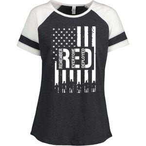 R.E.D Remember Everyone Deployed Red Friday Enza Ladies Jersey Colorblock Tee