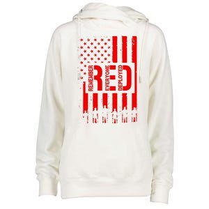 R.E.D Remember Everyone Deployed Red Friday Womens Funnel Neck Pullover Hood