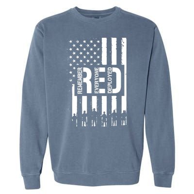 R.E.D Remember Everyone Deployed Red Friday Garment-Dyed Sweatshirt