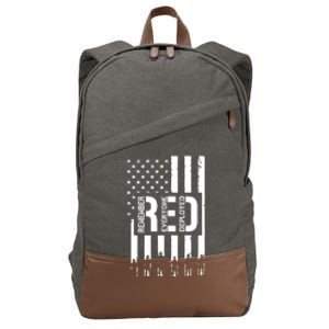 R.E.D Remember Everyone Deployed Red Friday Cotton Canvas Backpack