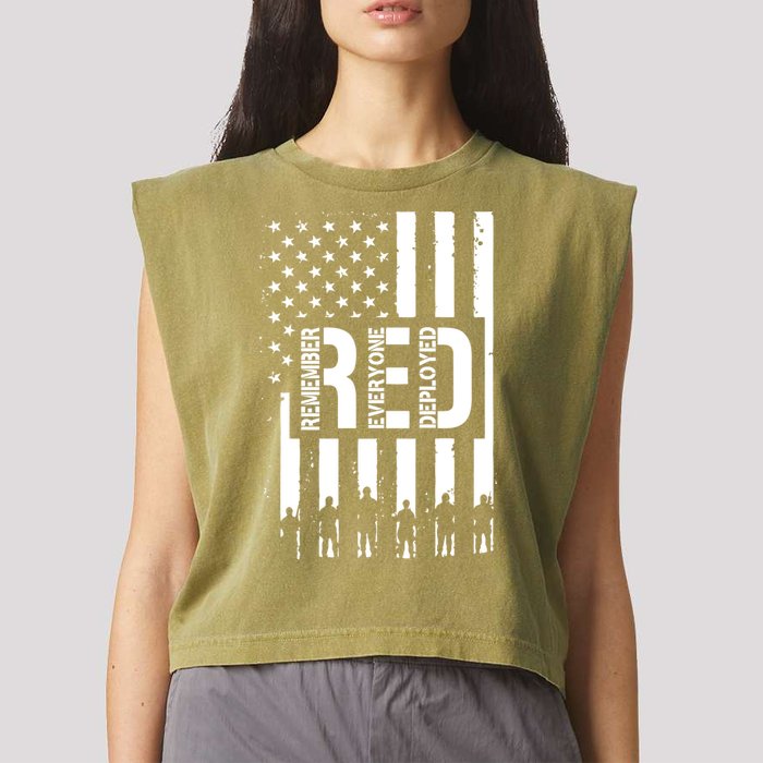 R.E.D Remember Everyone Deployed Red Friday Garment-Dyed Women's Muscle Tee