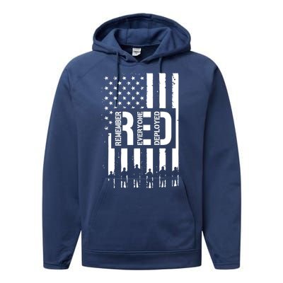 R.E.D Remember Everyone Deployed Red Friday Performance Fleece Hoodie