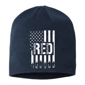 R.E.D Remember Everyone Deployed Red Friday Sustainable Beanie