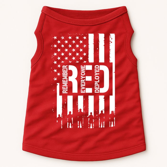 R.E.D Remember Everyone Deployed Red Friday Doggie Tank