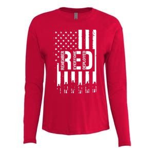 R.E.D Remember Everyone Deployed Red Friday Womens Cotton Relaxed Long Sleeve T-Shirt