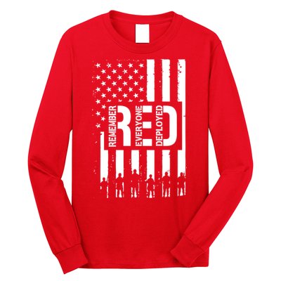 R.E.D Remember Everyone Deployed Red Friday Long Sleeve Shirt