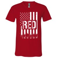 R.E.D Remember Everyone Deployed Red Friday V-Neck T-Shirt