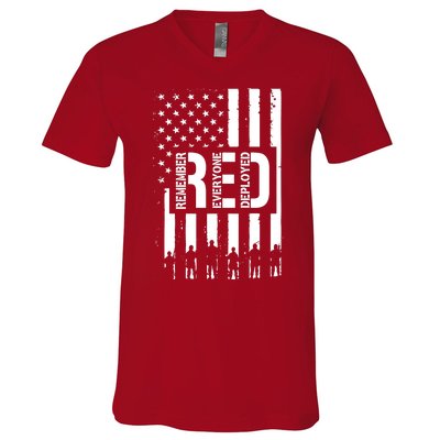 R.E.D Remember Everyone Deployed Red Friday V-Neck T-Shirt