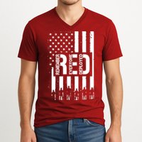 R.E.D Remember Everyone Deployed Red Friday V-Neck T-Shirt