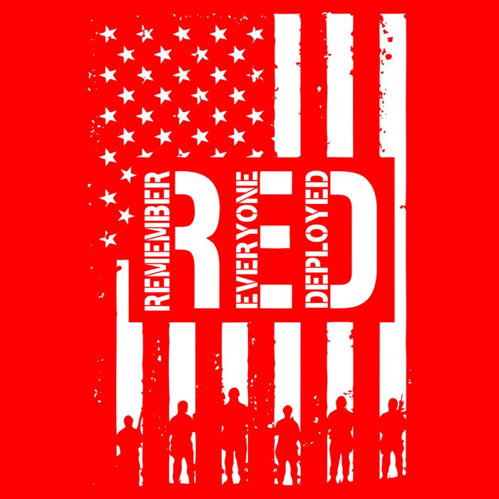 R.E.D Remember Everyone Deployed Red Friday Button