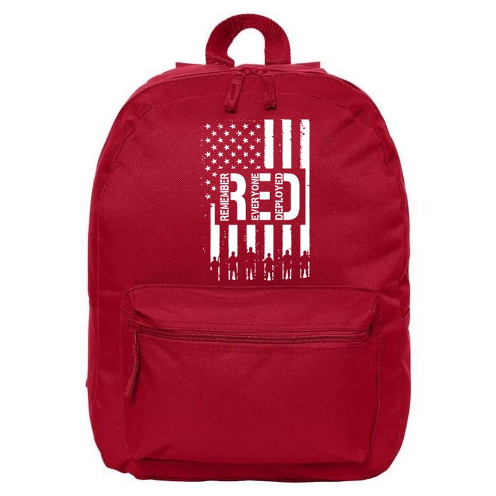 R.E.D Remember Everyone Deployed Red Friday 16 in Basic Backpack