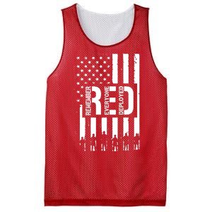 R.E.D Remember Everyone Deployed Red Friday Mesh Reversible Basketball Jersey Tank