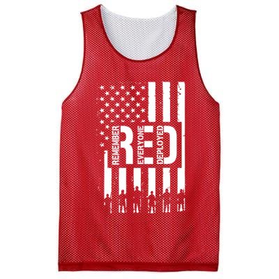 R.E.D Remember Everyone Deployed Red Friday Mesh Reversible Basketball Jersey Tank