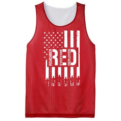 R.E.D Remember Everyone Deployed Red Friday Mesh Reversible Basketball Jersey Tank