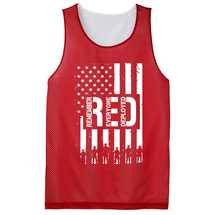 R.E.D Remember Everyone Deployed Red Friday Mesh Reversible Basketball Jersey Tank
