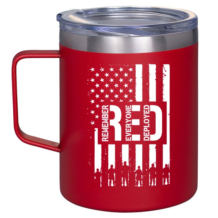 R.E.D Remember Everyone Deployed Red Friday 12oz Stainless Steel Coffee Mug