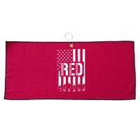 R.E.D Remember Everyone Deployed Red Friday Large Microfiber Waffle Golf Towel
