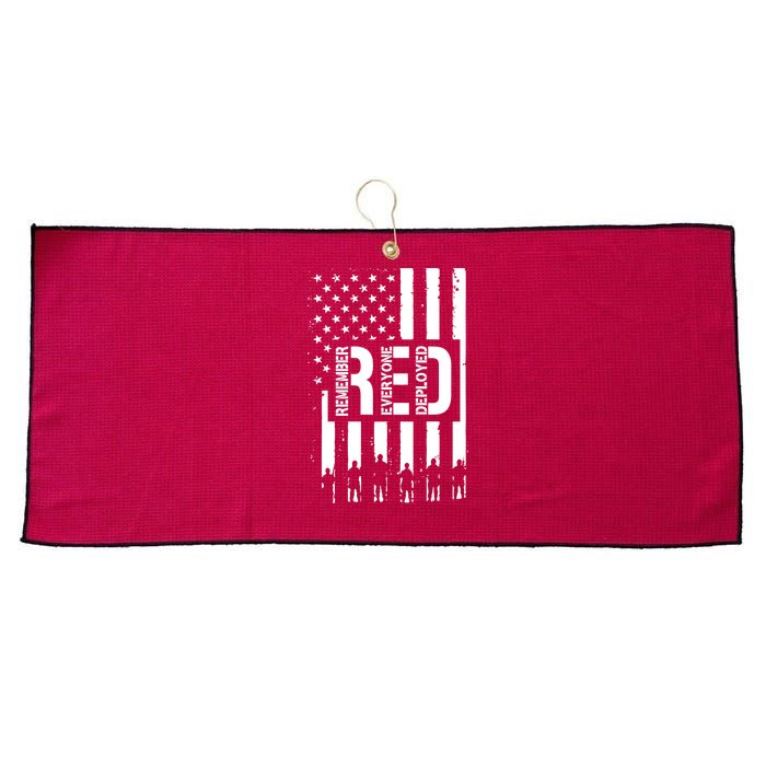 R.E.D Remember Everyone Deployed Red Friday Large Microfiber Waffle Golf Towel