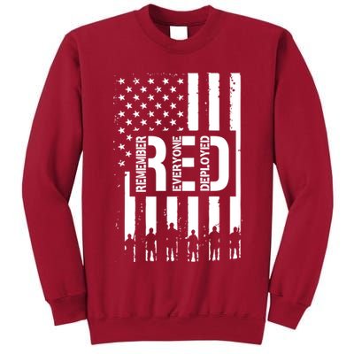R.E.D Remember Everyone Deployed Red Friday Tall Sweatshirt