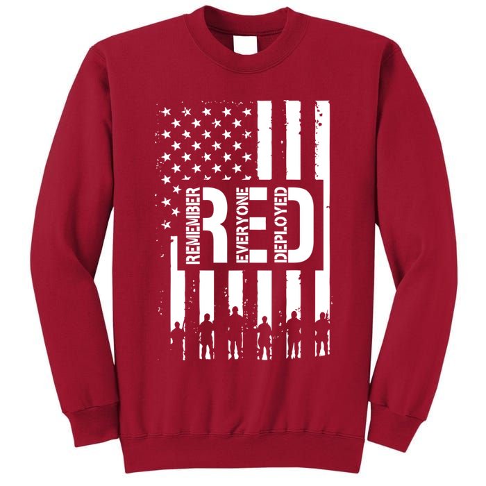 R.E.D Remember Everyone Deployed Red Friday Tall Sweatshirt