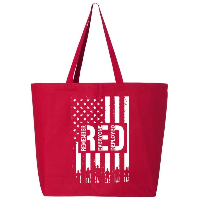 R.E.D Remember Everyone Deployed Red Friday 25L Jumbo Tote