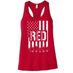 R.E.D Remember Everyone Deployed Red Friday Women's Racerback Tank