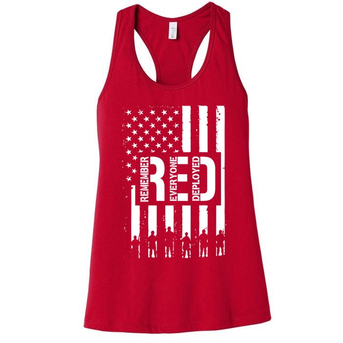 R.E.D Remember Everyone Deployed Red Friday Womens Tank Top