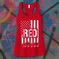 R.E.D Remember Everyone Deployed Red Friday Womens Tank Top