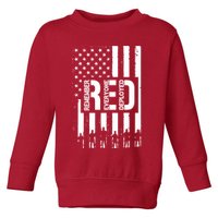 R.E.D Remember Everyone Deployed Red Friday Toddler Sweatshirt