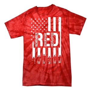 R.E.D Remember Everyone Deployed Red Friday Tie-Dye T-Shirt