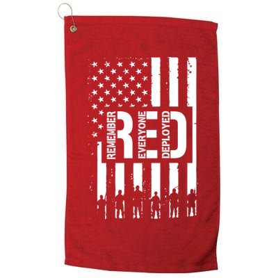 R.E.D Remember Everyone Deployed Red Friday Golf Towel