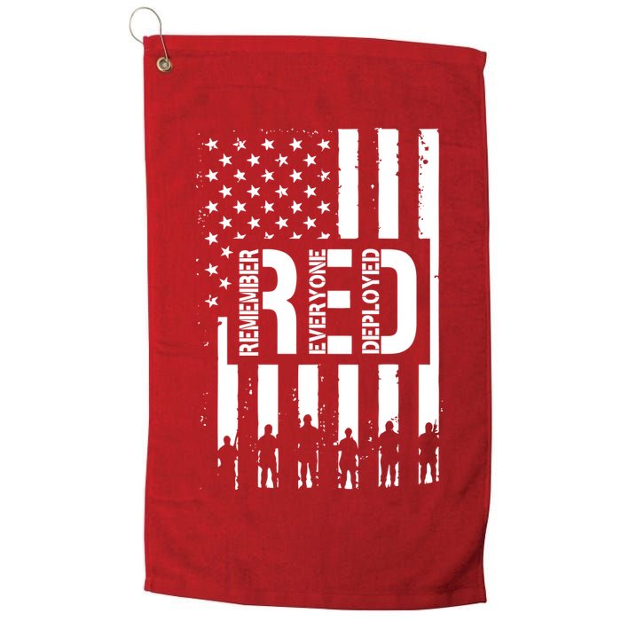 R.E.D Remember Everyone Deployed Red Friday Golf Towel