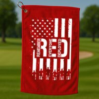 R.E.D Remember Everyone Deployed Red Friday Golf Towel