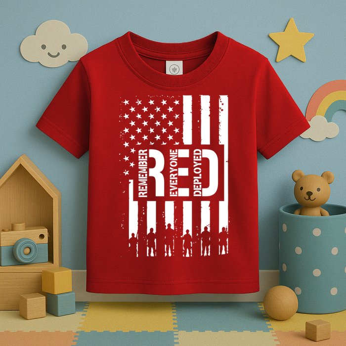 R.E.D Remember Everyone Deployed Red Friday Toddler T-Shirt