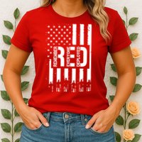 R.E.D Remember Everyone Deployed Red Friday Womens T-Shirt