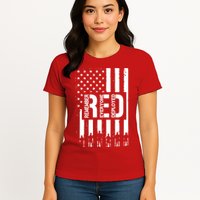 R.E.D Remember Everyone Deployed Red Friday Womens T-Shirt