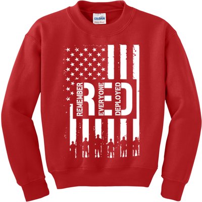 R.E.D Remember Everyone Deployed Red Friday Kids Sweatshirt