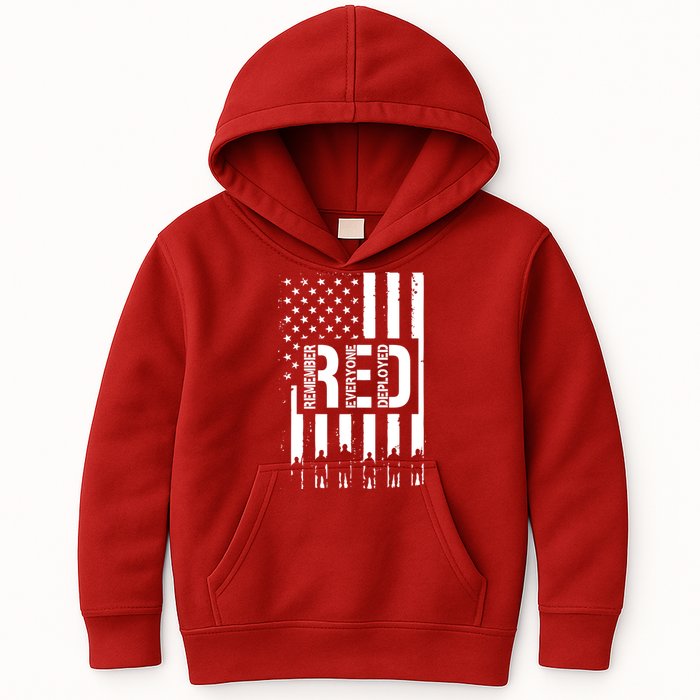 R.E.D Remember Everyone Deployed Red Friday Kids Hoodie