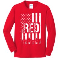 R.E.D Remember Everyone Deployed Red Friday Kids Long Sleeve Shirt